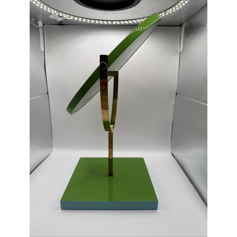 Kate Spade Lime Green Tabletop Oval Makeup Vanity Mirror 15